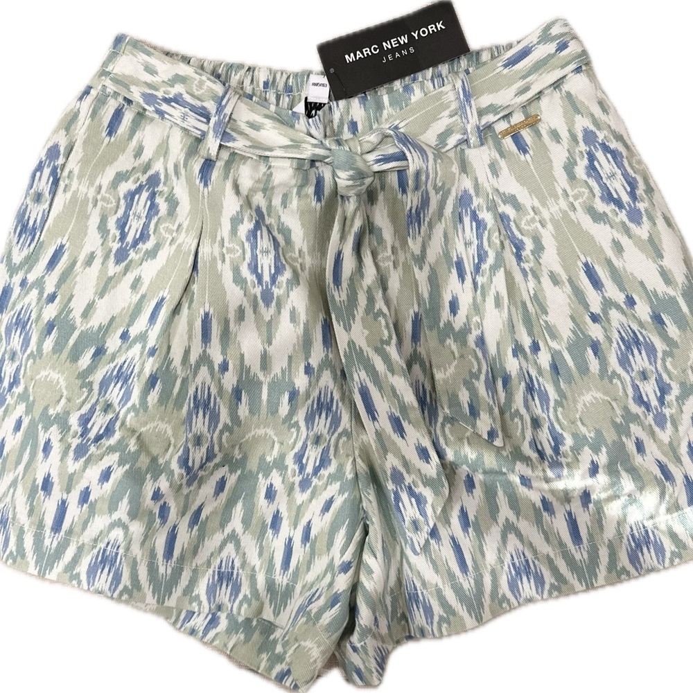 Marc New York Women's High Waist Patterned Shorts